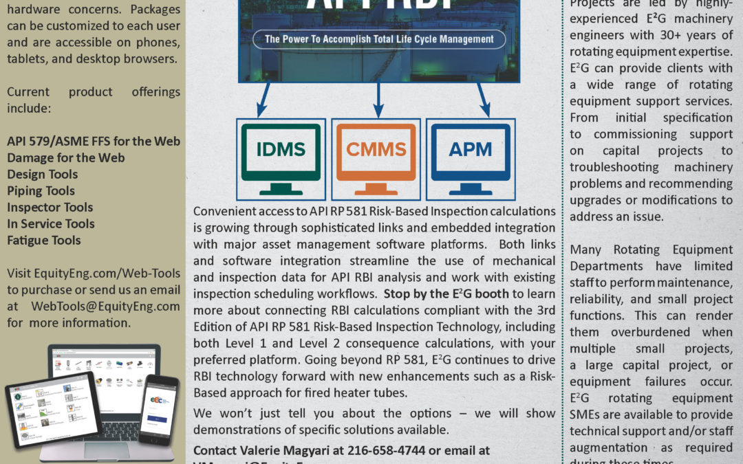 API (American Petroleum Institute) Conference Newspaper – Equity Engineering Group